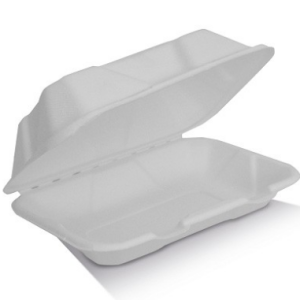 Enviro Lunch Sugarcane Clamshell - 9"6"3" (229 x 152 x 75mm) SCR